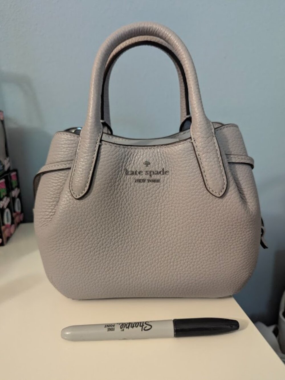 NWOT Kate Spade Light Gray Mini Bag - Picture 7 of 16